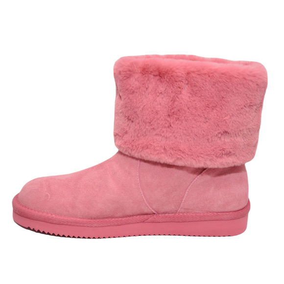 Michael Kors JULIA Faux Suede/Shearling Ankle Boot Bootie Rosewood/Pink 5/7/8 - Picture 5 of 8
